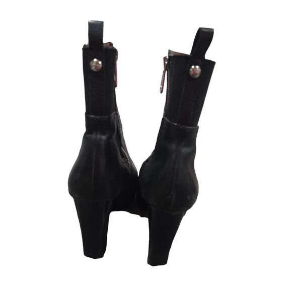 Donald J Pliner Black Milan2 Soft Leather Platform Heel Boots Size 8 - Picture 4 of 7